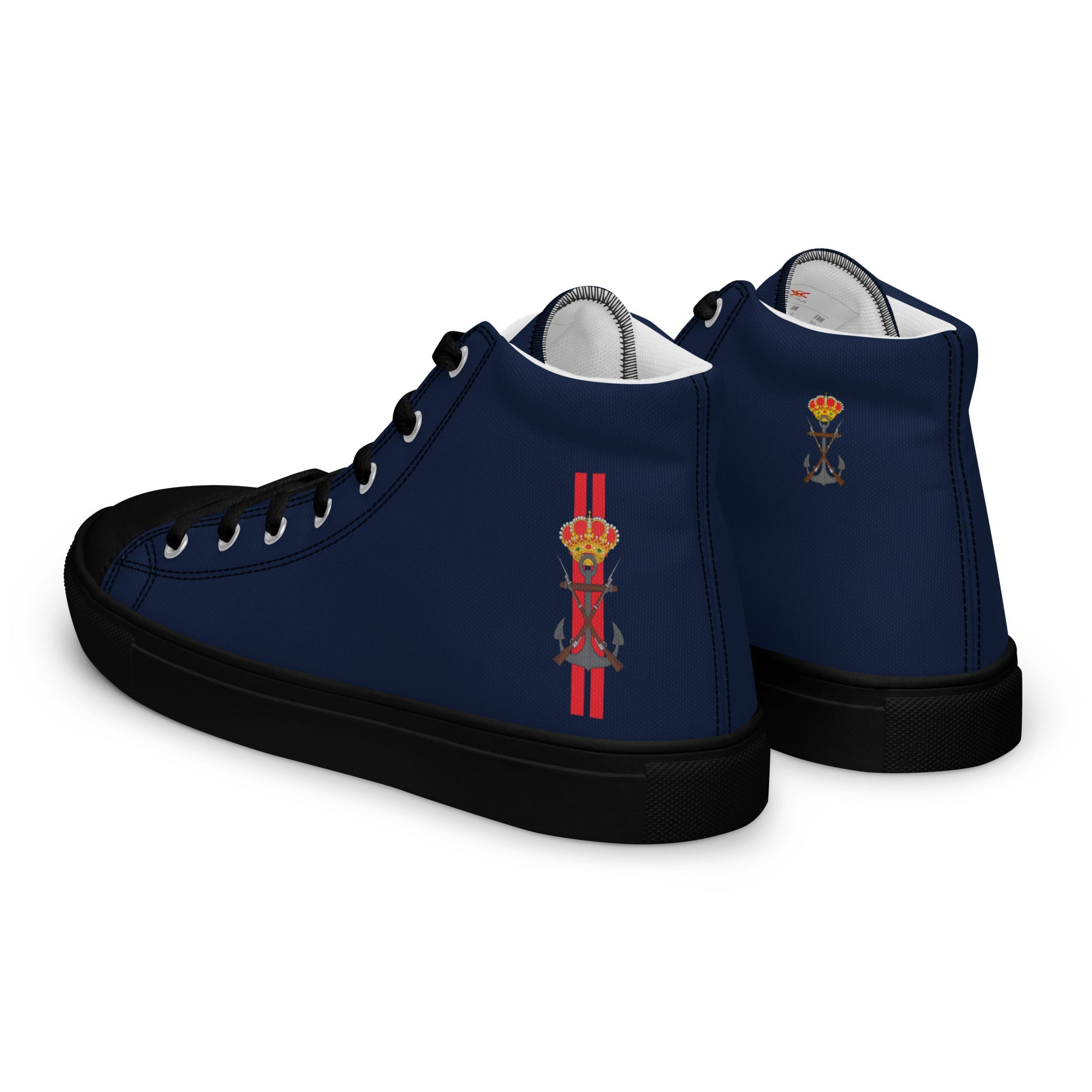Zapatillas Infantería de Marina de lona de caña alta para hombre - LaFlamencadeBorgoña