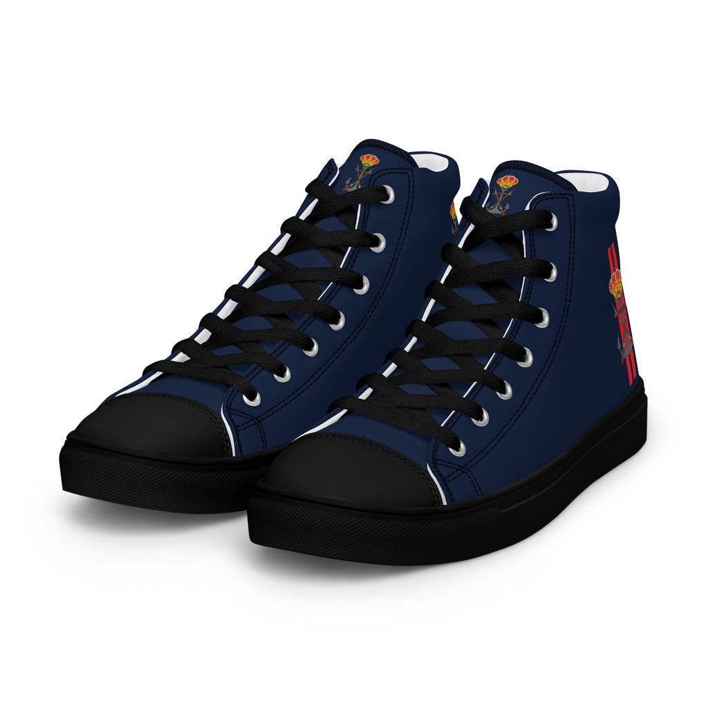 Zapatillas Infantería de Marina de lona de caña alta para hombre - LaFlamencadeBorgoña