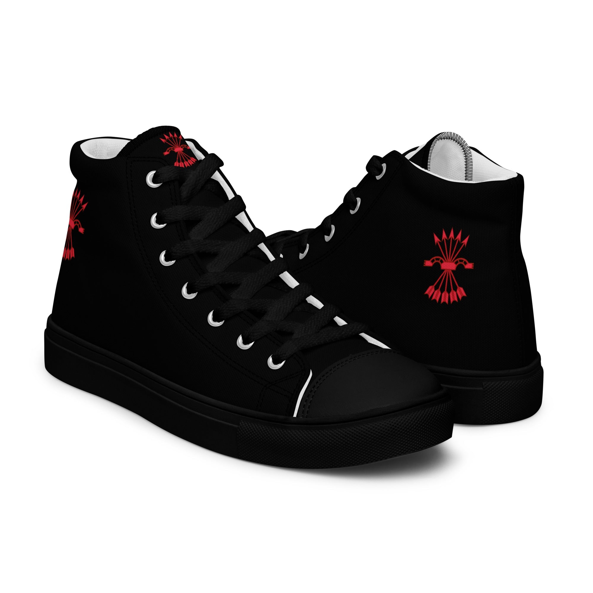 Comprar Zapatillas Falange de lona de caña alta para hombre Bandera España La Flamenca de Borgoña Patricia Muñoz VOX