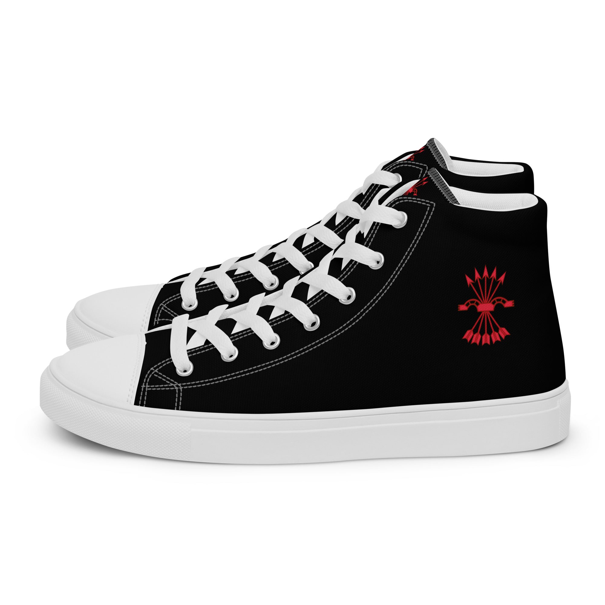 Comprar Zapatillas Falange de lona de caña alta para hombre Bandera España La Flamenca de Borgoña Patricia Muñoz VOX