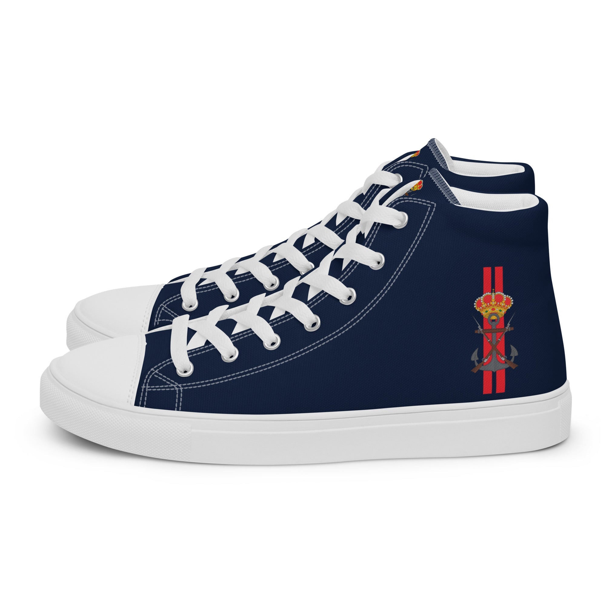 Zapatillas Infantería de Marina de lona de caña alta para hombre - LaFlamencadeBorgoña