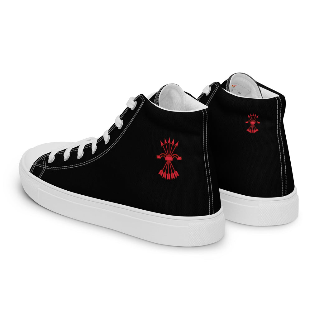 Comprar Zapatillas Falange de lona de caña alta para hombre Bandera España La Flamenca de Borgoña Patricia Muñoz VOX