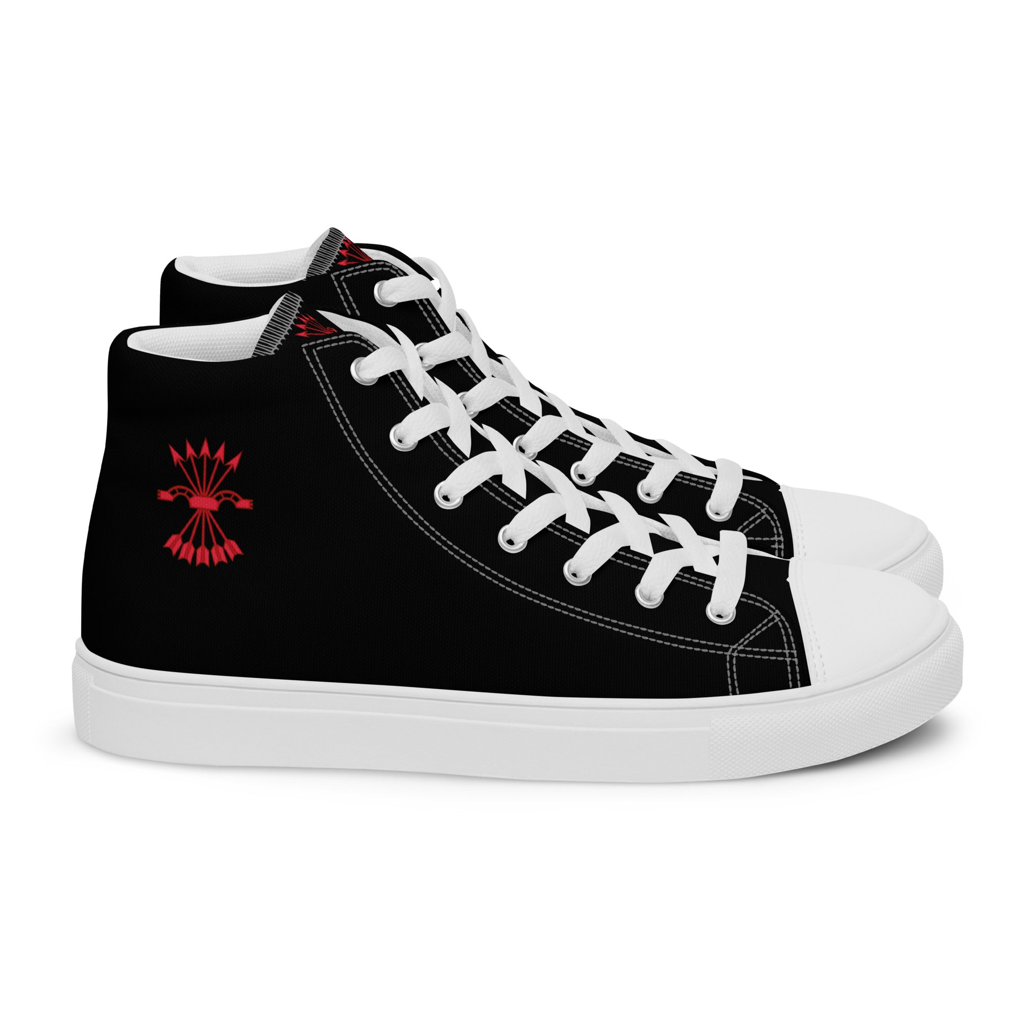 Comprar Zapatillas Falange de lona de caña alta para hombre Bandera España La Flamenca de Borgoña Patricia Muñoz VOX