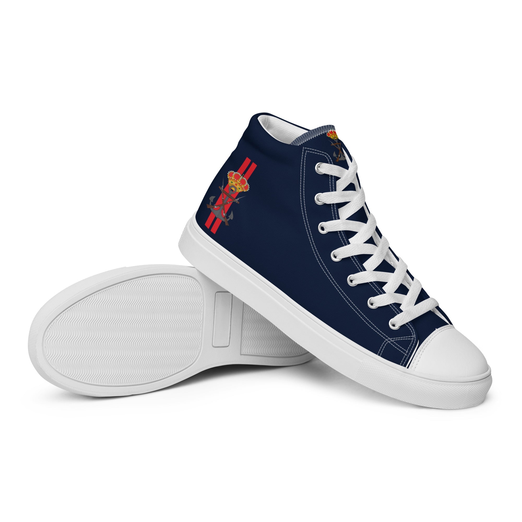 Zapatillas Infantería de Marina de lona de caña alta para hombre - LaFlamencadeBorgoña
