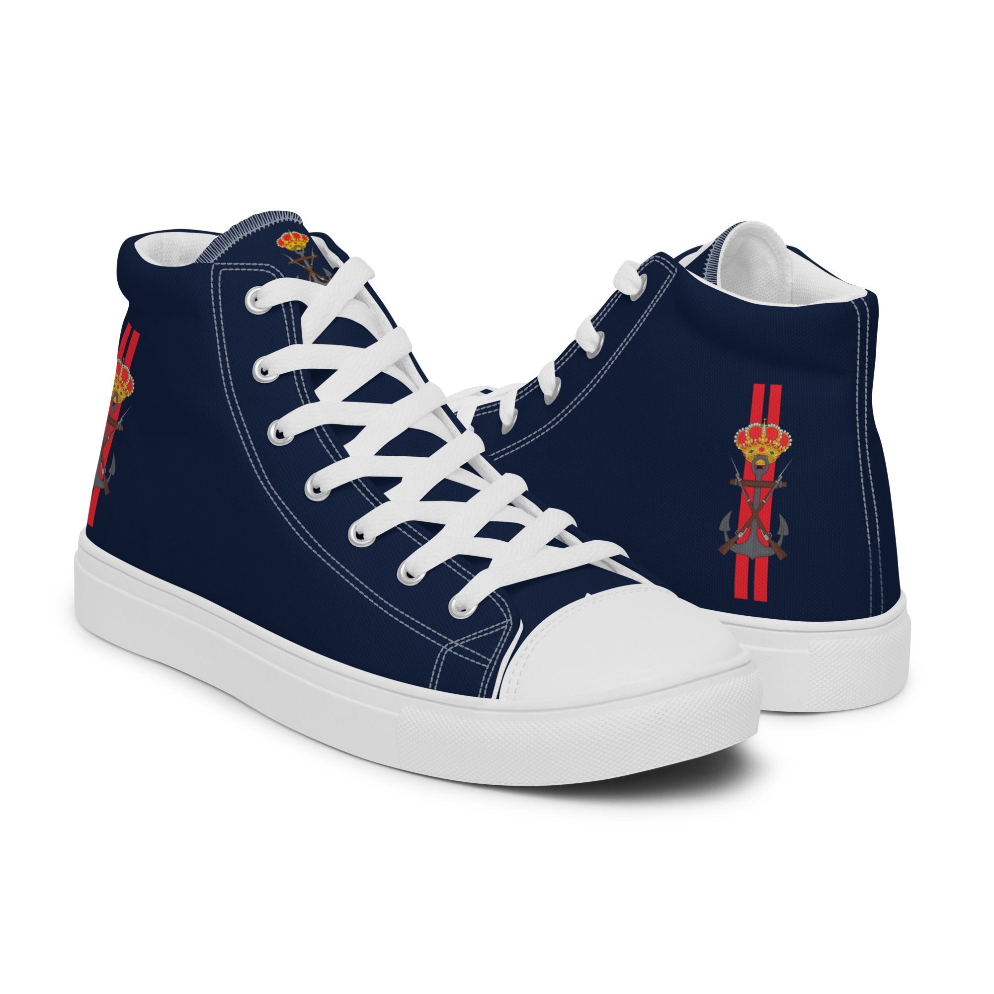 Zapatillas Infantería de Marina de lona de caña alta para hombre - LaFlamencadeBorgoña