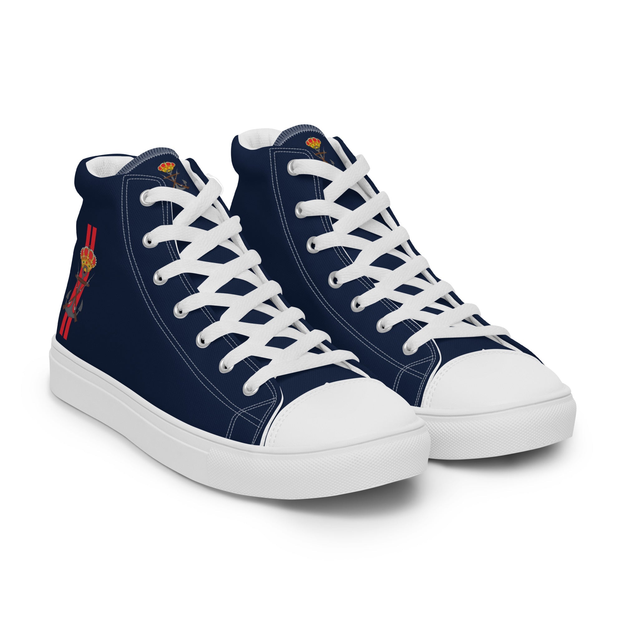Zapatillas Infantería de Marina de lona de caña alta para hombre - LaFlamencadeBorgoña