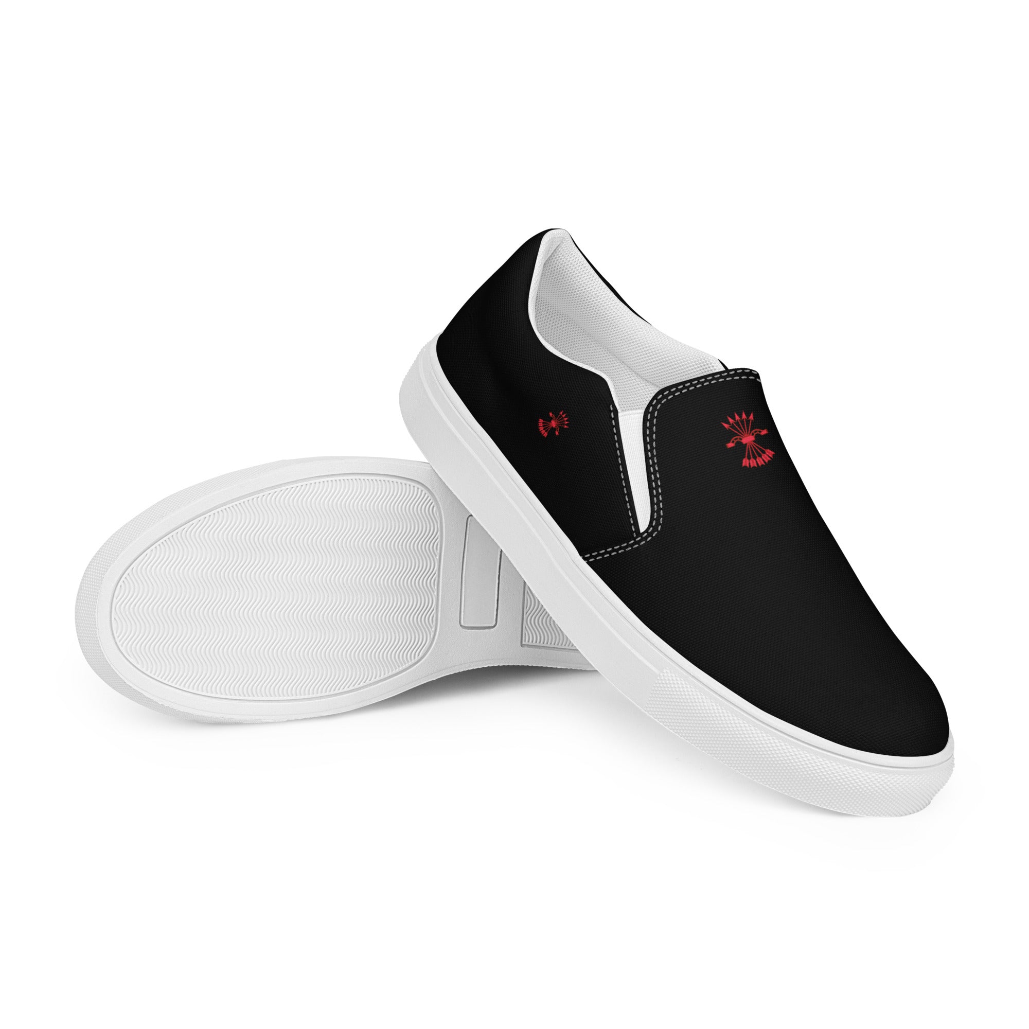 Comprar Zapatillas Falange de lona sin cordones para hombre Bandera España La Flamenca de Borgoña Patricia Muñoz VOX