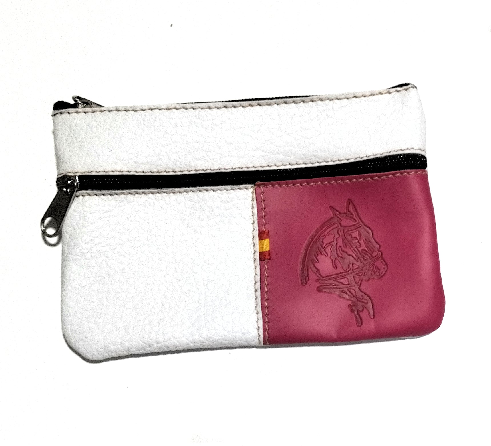 Monedero Caballo blanco y fucsia - LaFlamencadeBorgoña