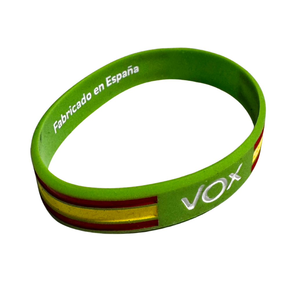 Pulsera silicona VOX Bandera España verde