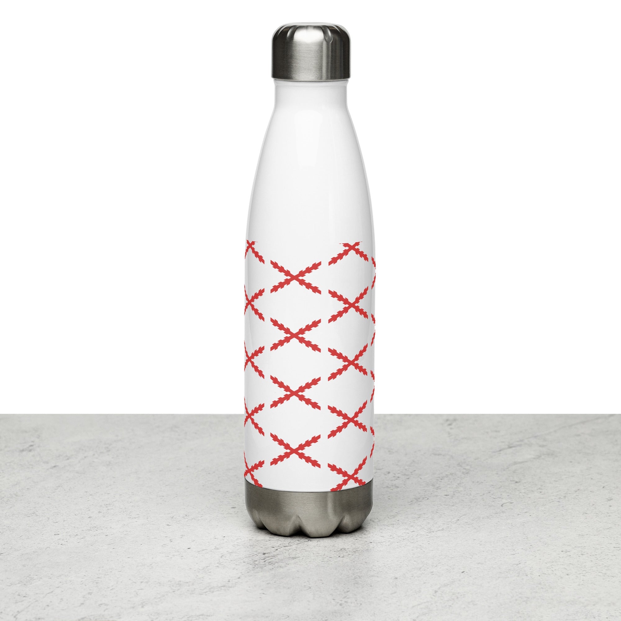 Botella de agua de acero inoxidable Cruz de Borgoña - LaFlamencadeBorgoña