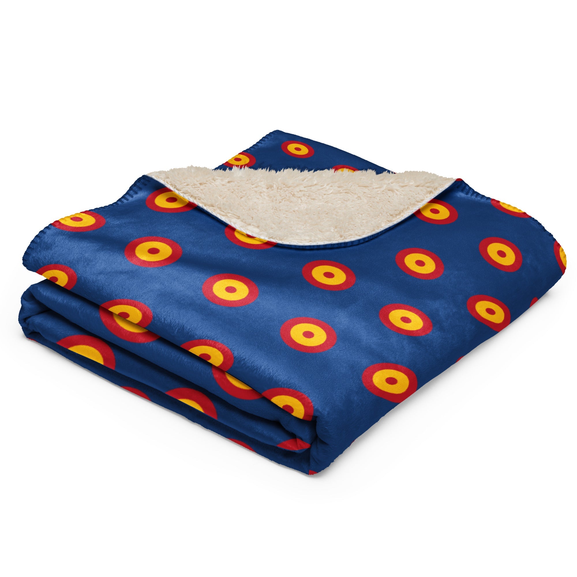 Manta sherpa Escarapela Azul - LaFlamencadeBorgoña