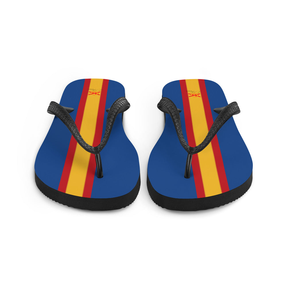 Comprar Chanclas Bandera de España azules Bandera España La Flamenca de Borgoña Patricia Muñoz VOX