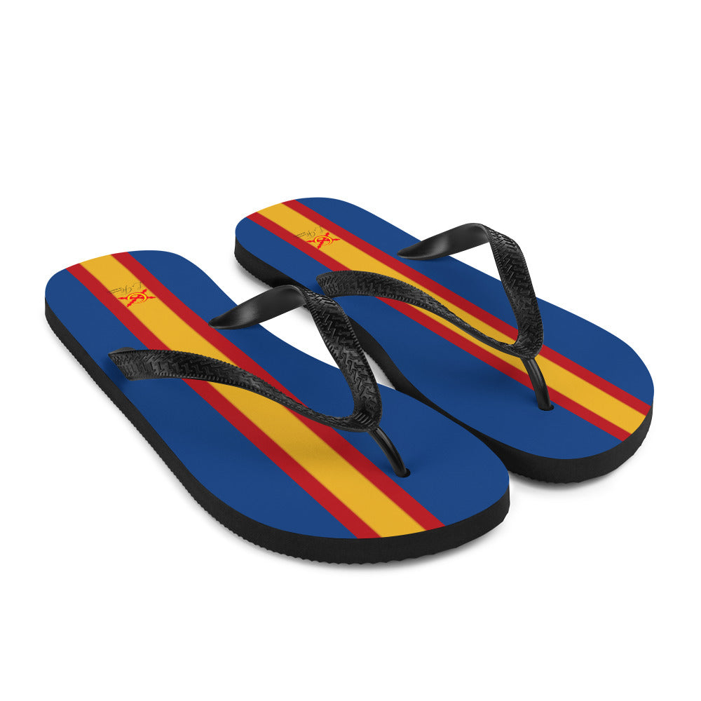 Comprar Chanclas Bandera de España azules Bandera España La Flamenca de Borgoña Patricia Muñoz VOX