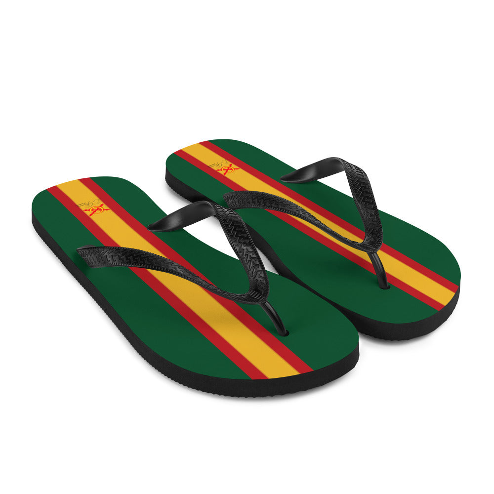 Comprar Chanclas Bandera de España verde Bandera España La Flamenca de Borgoña Patricia Muñoz VOX