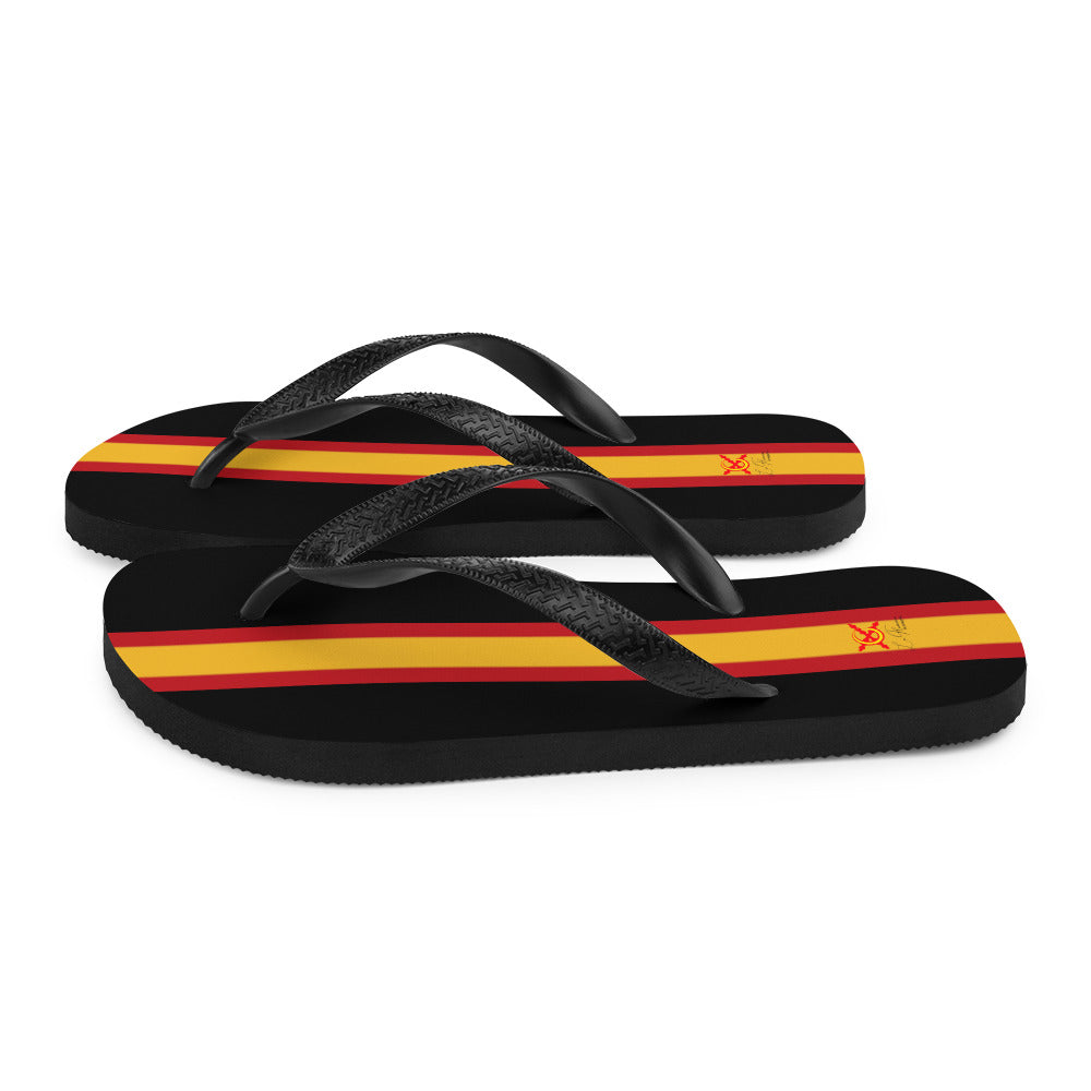 Comprar Chanclas Bandera de España negras Bandera España La Flamenca de Borgoña Patricia Muñoz VOX