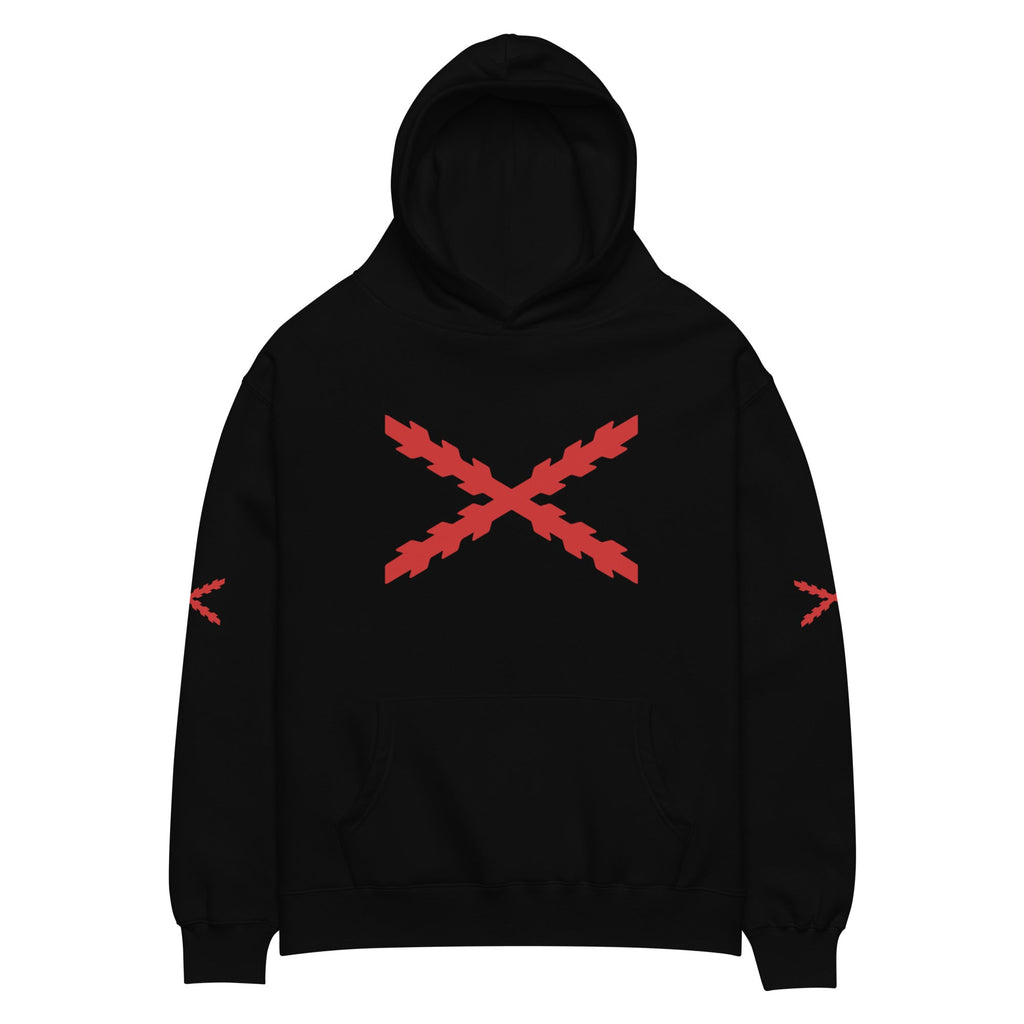 Sudadera Cruz de Borgoña oversize unisex - LaFlamencadeBorgoña