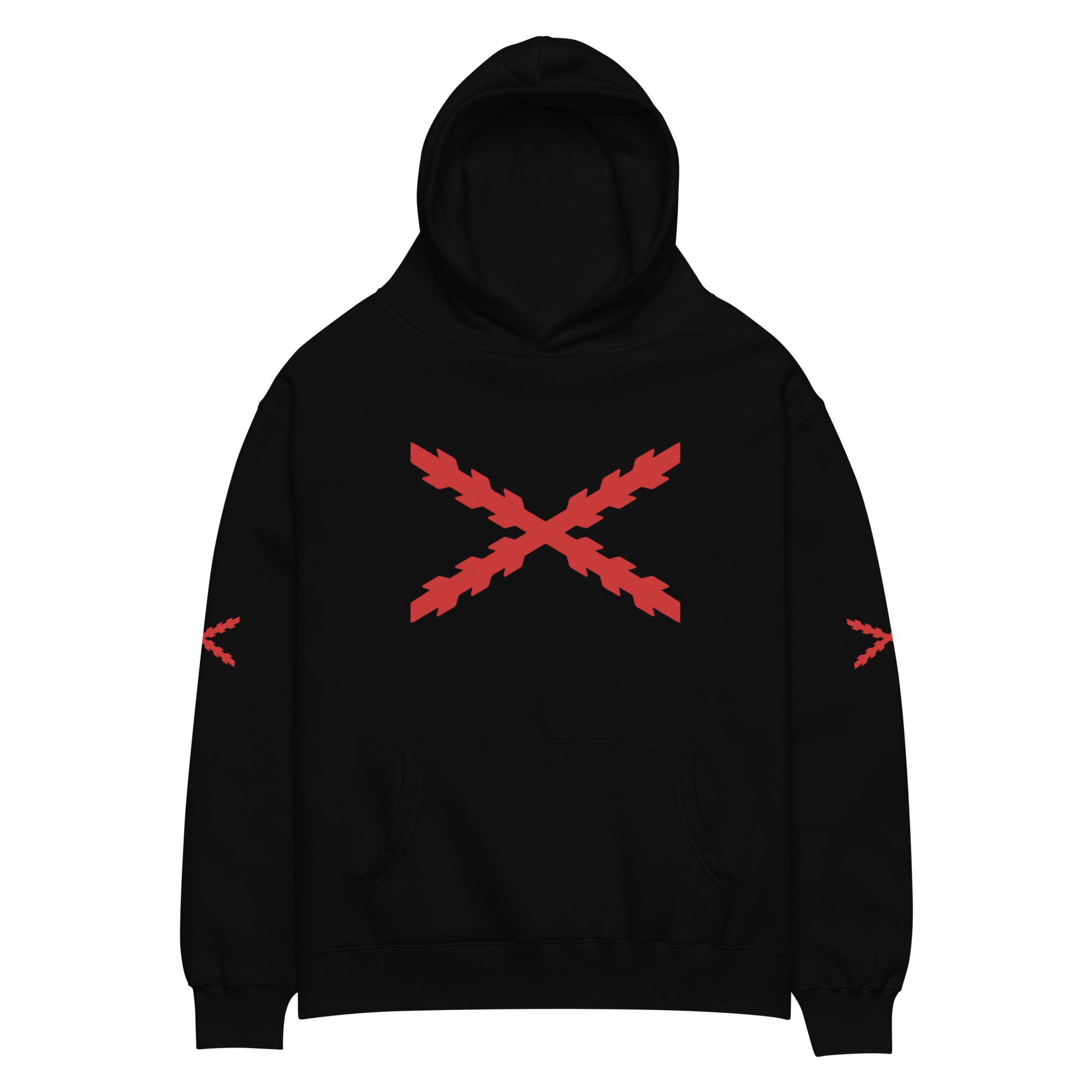 Sudadera Cruz de Borgoña oversize unisex - LaFlamencadeBorgoña