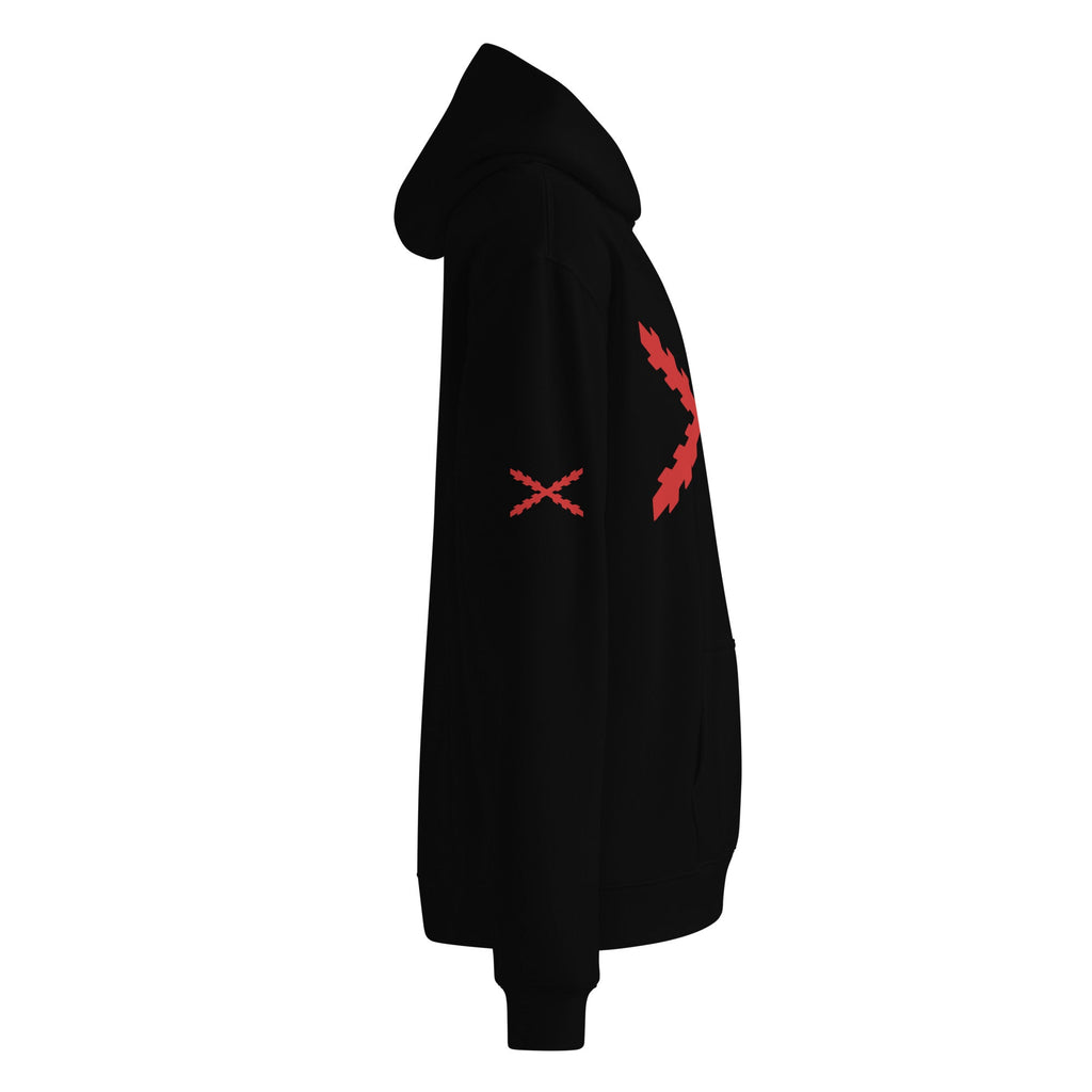 Sudadera Cruz de Borgoña oversize unisex - LaFlamencadeBorgoña