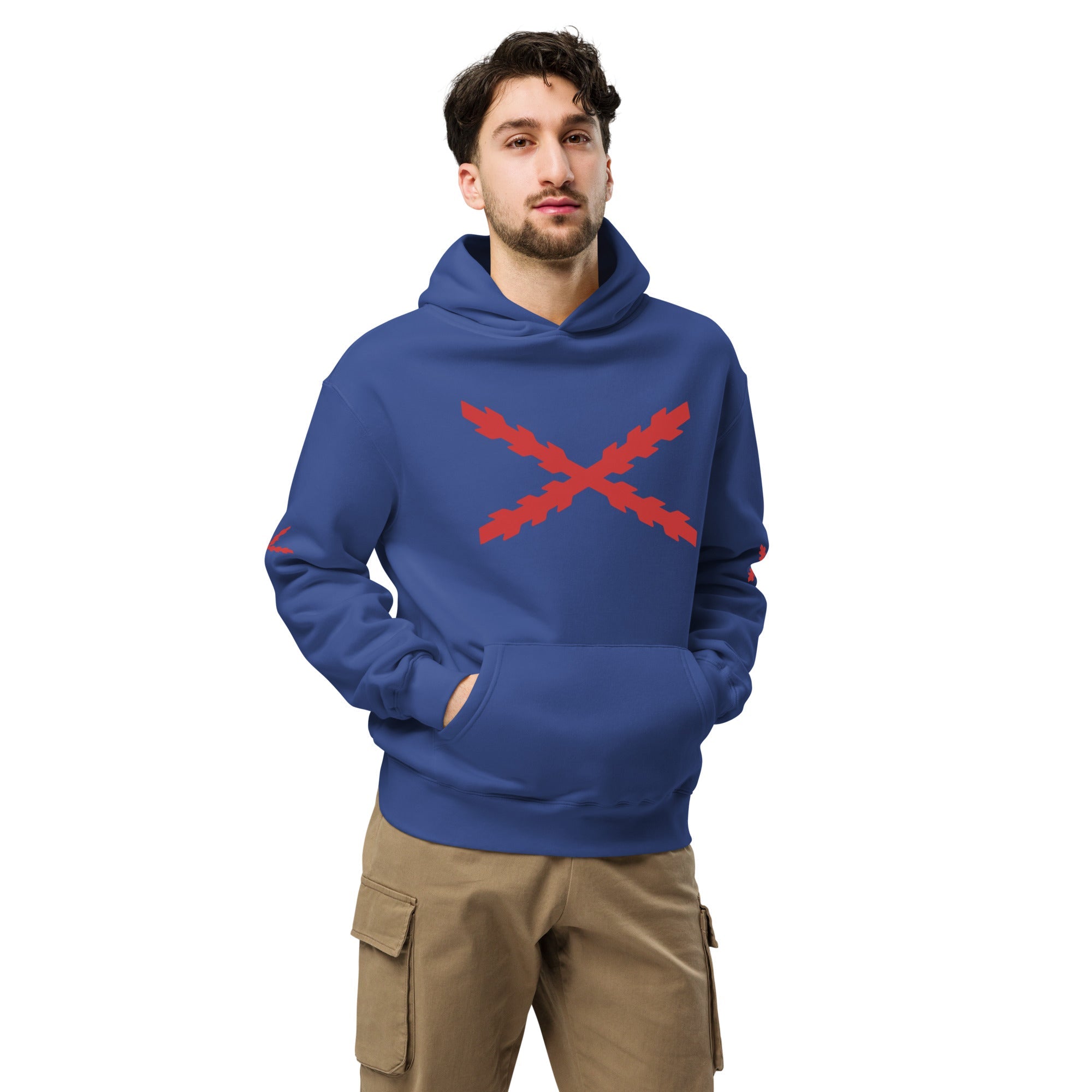 Sudadera Cruz de Borgoña oversize unisex - LaFlamencadeBorgoña